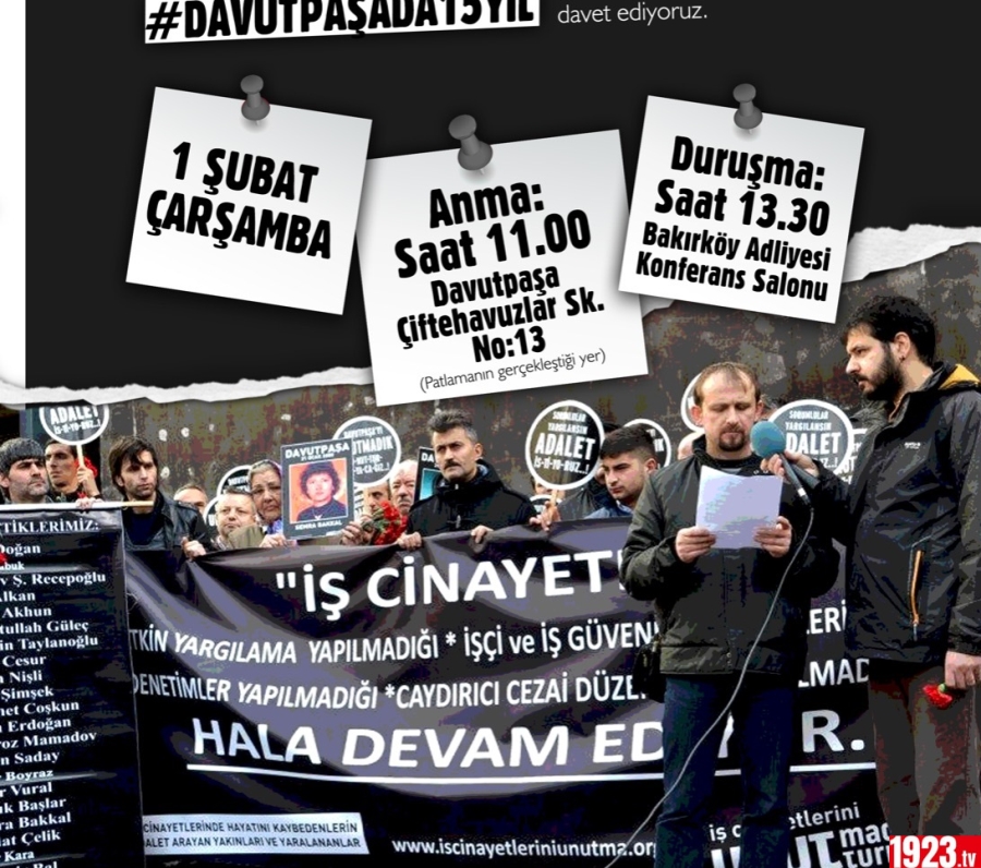 DAVUTPAŞA PATLAMASI AYM MAHKEME OCAK
